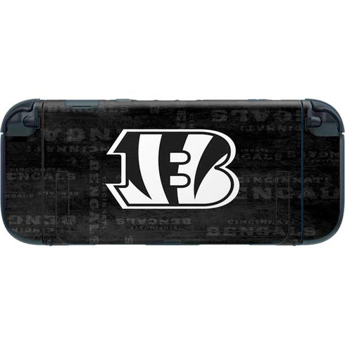 NFL Cincinnati Bengals Black & White Nintendo Switch 2 (2025) with Joy-Con Skin