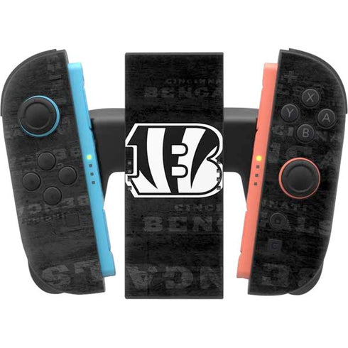 NFL Cincinnati Bengals Black & White Nintendo Switch 2 (2025) Joy-Con Controller Skin