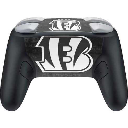 NFL Cincinnati Bengals Black & White Nintendo Switch 2 (2025) Pro Controller Skin