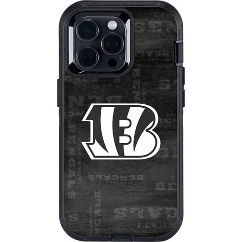 NFL Cincinnati Bengals Black & White Otterbox Defender iPhone Skin