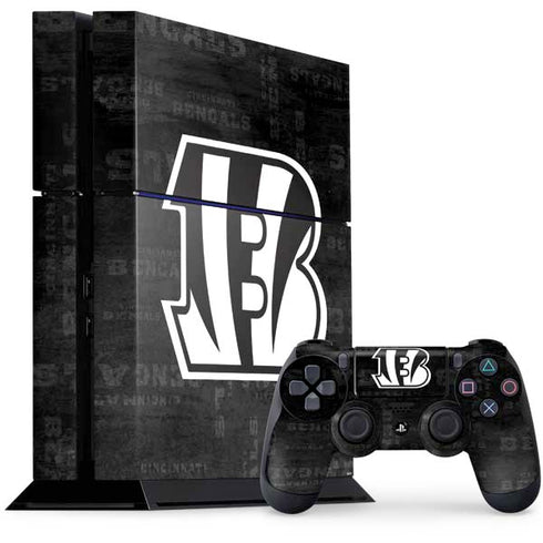 NFL Cincinnati Bengals Black & White PlayStation PS4 Skins
