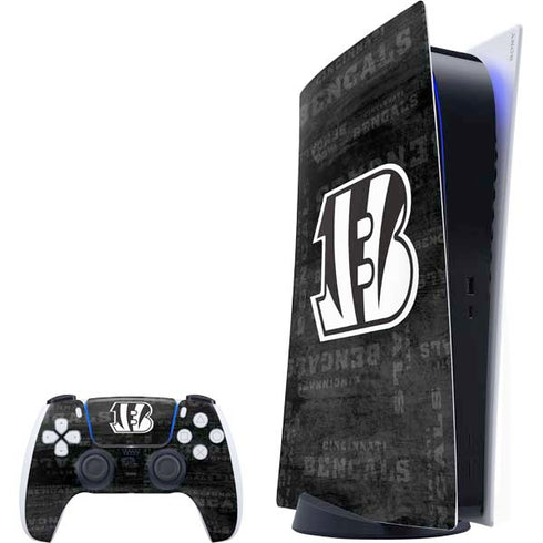 NFL Cincinnati Bengals Black & White PlayStation PS5 Skins