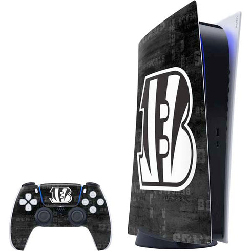 NFL Cincinnati Bengals Black & White PlayStation PS5 Skins
