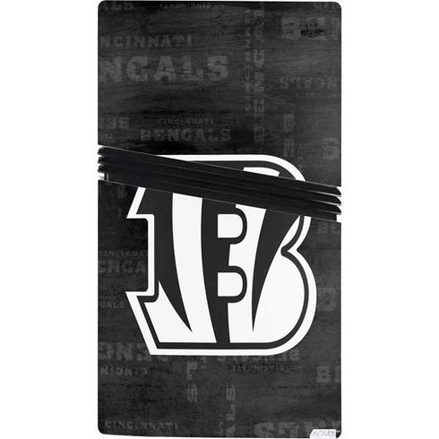 NFL Cincinnati Bengals Black & White PS5 Pro Console Skin