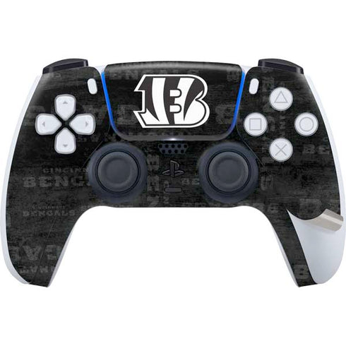 NFL Cincinnati Bengals Black & White PS5 Pro Disk Bundle Skin