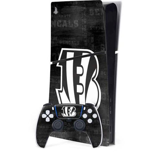 NFL Cincinnati Bengals Black & White PlayStation PS5 Skins
