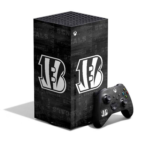 NFL Cincinnati Bengals Black & White XBox Series X Digital Edition Bundle Skin
