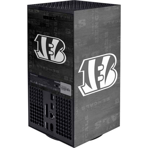 NFL Cincinnati Bengals Black & White XBox Series X Digital Edition Console Skin