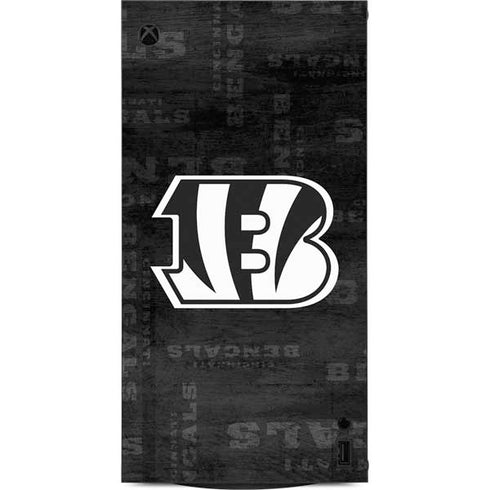 NFL Cincinnati Bengals Black & White XBox Series X Digital Edition Console Skin