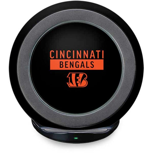 NFL Cincinnati Bengals Black Performance Series Fast Charge Wireless Charging Stand Skin