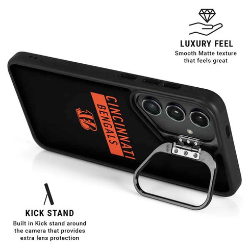 NFL Cincinnati Bengals Black Performance Series Galaxy S25 Kickstand Case
