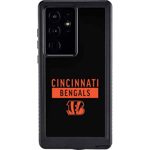 NFL Cincinnati Bengals Black Performance Series Galaxy S24 Ultra Waterproof Case