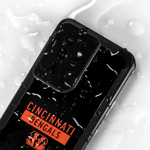 NFL Cincinnati Bengals Black Performance Series Galaxy S24 Ultra Waterproof Case