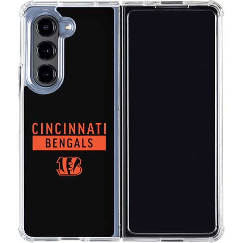 NFL Cincinnati Bengals Black Performance Series Galaxy Z Fold5 5G Clear Case