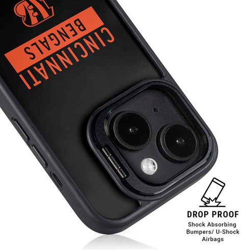 NFL Cincinnati Bengals Black Performance Series iPhone 13 Kickstand Case