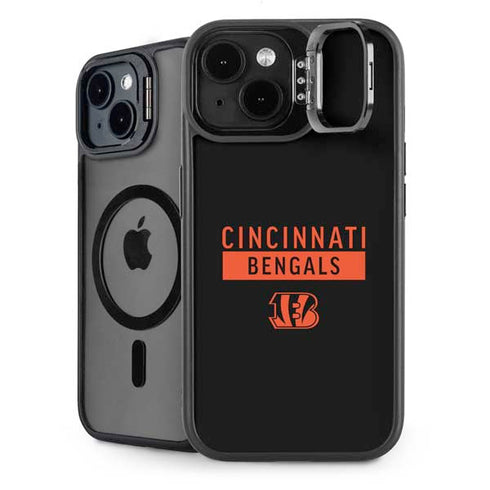 NFL Cincinnati Bengals Black Performance Series iPhone 15 Plus Kickstand Case