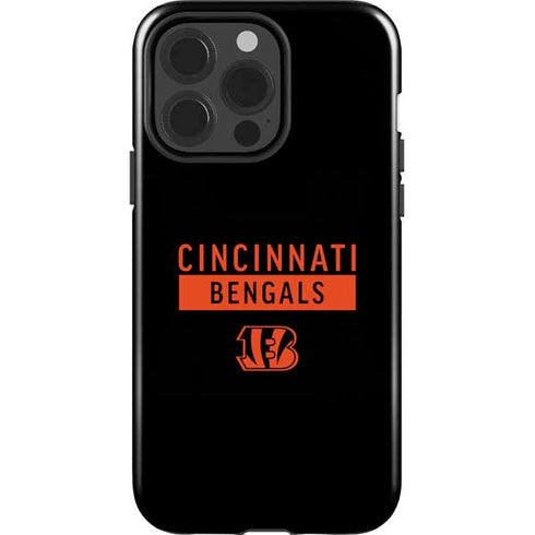 NFL Cincinnati Bengals Black Performance Series iPhone 15 Pro Impact Case