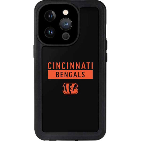 NFL Cincinnati Bengals Black Performance Series iPhone 15 Pro Waterproof Case