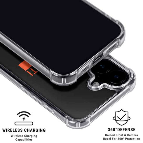 NFL Cincinnati Bengals Black Performance Series iPhone 16 Clear Case