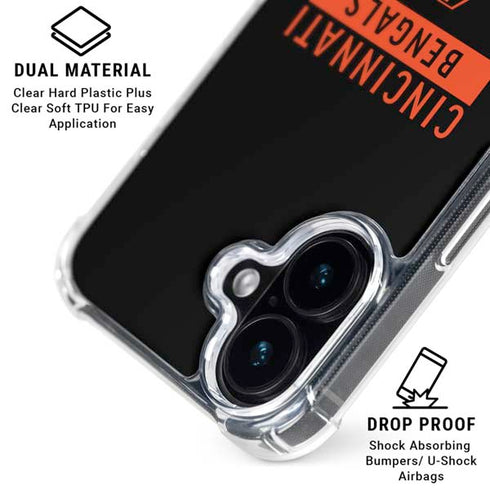 NFL Cincinnati Bengals Black Performance Series iPhone 16 MagSafe Case