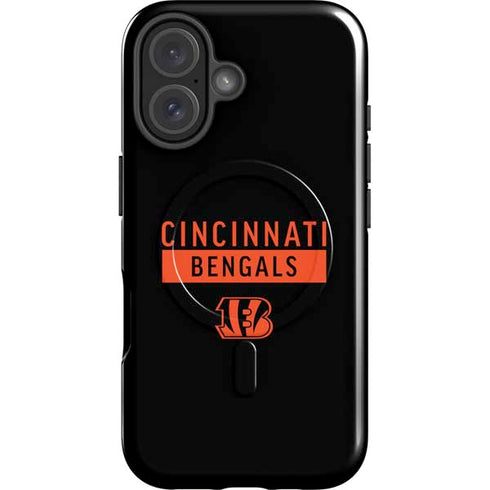 NFL Cincinnati Bengals Black Performance Series iPhone 16 Magsafe Impact Case