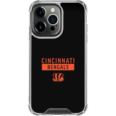 NFL Cincinnati Bengals Black Performance Series iPhone 16 Pro Clear Case