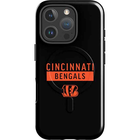 NFL Cincinnati Bengals Black Performance Series iPhone 16 Pro Max Magsafe Impact Case