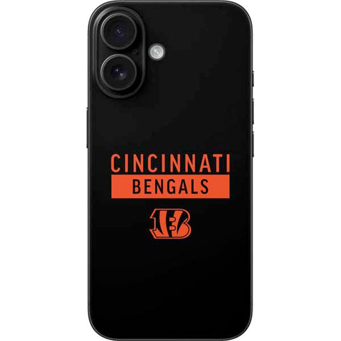 NFL Cincinnati Bengals Black Performance Series iPhone 16 Skin