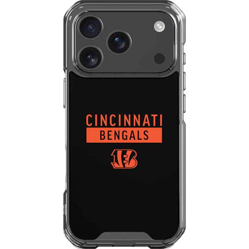 NFL Cincinnati Bengals Black Performance Series iPhone 18 Pro Clear Case