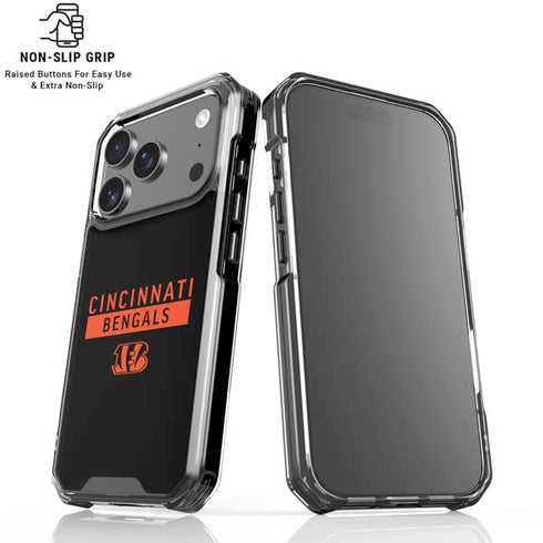 NFL Cincinnati Bengals Black Performance Series iPhone 18 Pro Clear Case