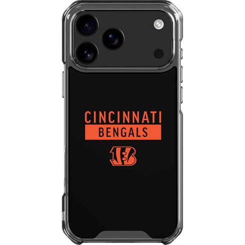 NFL Cincinnati Bengals Black Performance Series iPhone 18 Pro Max Clear Case