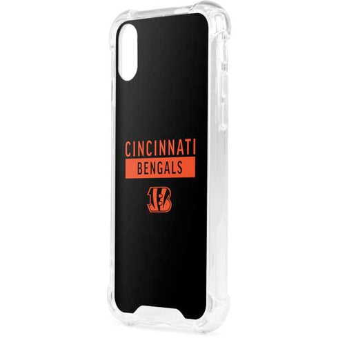 NFL Cincinnati Bengals Black Performance Series iPhone XS Clear Case
