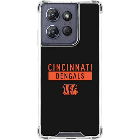 NFL Cincinnati Bengals Black Performance Series Moto G 5G (2025) Clear Case