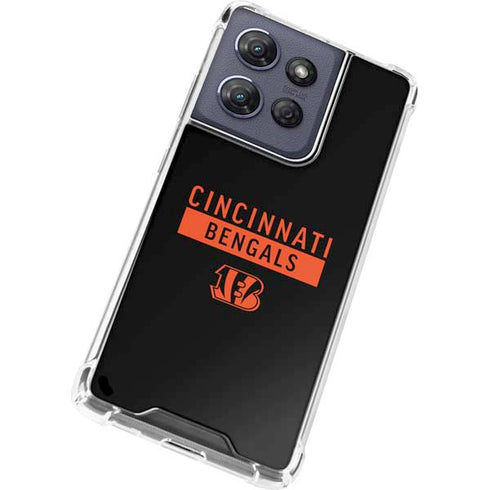 NFL Cincinnati Bengals Black Performance Series Moto G 5G (2025) Clear Case
