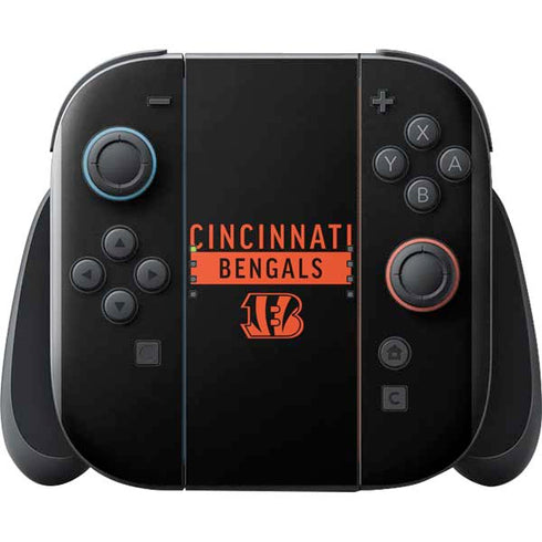 NFL Cincinnati Bengals Black Performance Series Nintendo Switch 2 (2025) with Joy-Con Skin