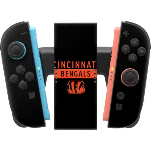 NFL Cincinnati Bengals Black Performance Series Nintendo Switch 2 (2025) Joy-Con Controller Skin