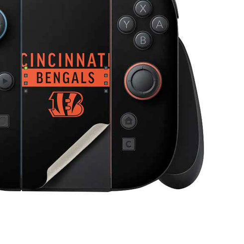 NFL Cincinnati Bengals Black Performance Series Nintendo Switch 2 (2025) Joy-Con Controller Skin