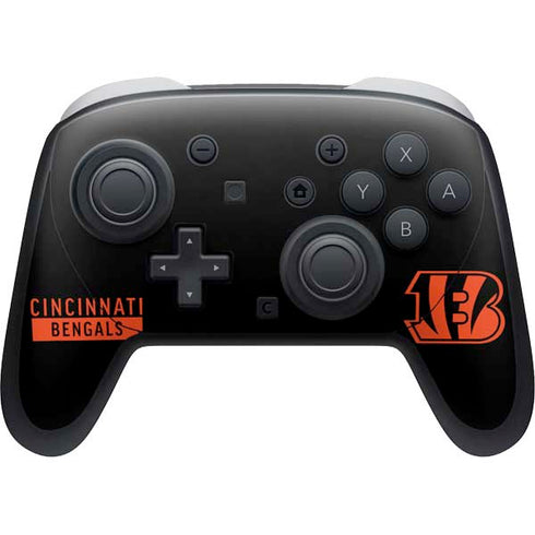 NFL Cincinnati Bengals Black Performance Series Nintendo Skins