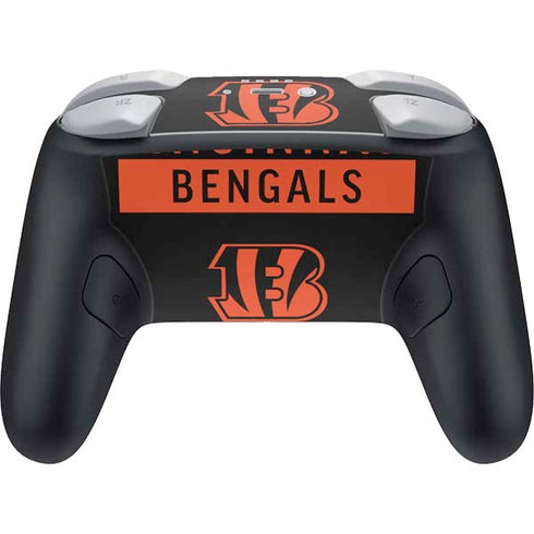 NFL Cincinnati Bengals Black Performance Series Nintendo Switch 2 (2025) Pro Controller Skin