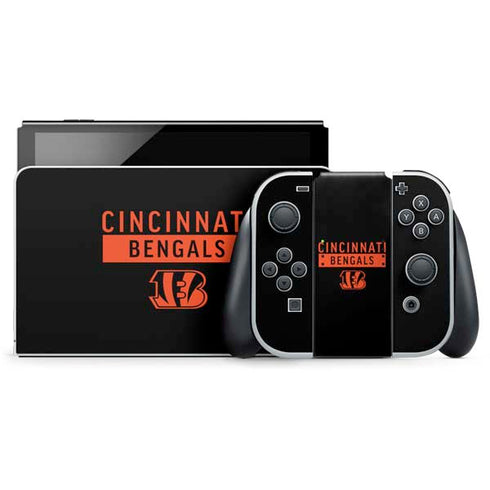 NFL Cincinnati Bengals Black Performance Series Nintendo Skins