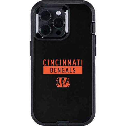 NFL Cincinnati Bengals Black Performance Series Otterbox Defender iPhone Skin