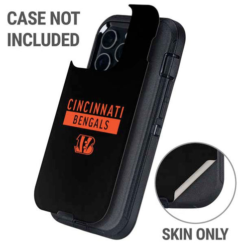 NFL Cincinnati Bengals Black Performance Series Otterbox Defender iPhone Skin