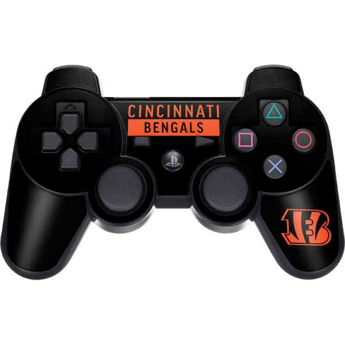 NFL Cincinnati Bengals Black Performance Series PS3 Dual Shock wireless controller Skin