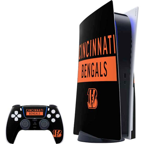 NFL Cincinnati Bengals Black Performance Series PlayStation PS5 Skins