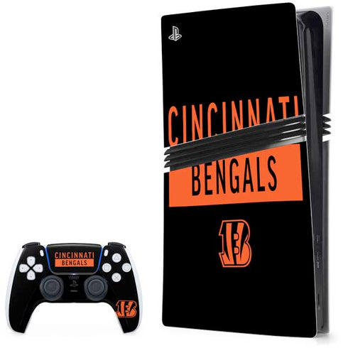 NFL Cincinnati Bengals Black Performance Series PS5 Pro Bundle Skin