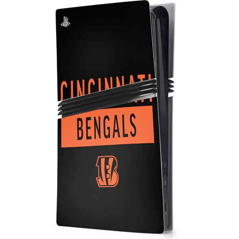 NFL Cincinnati Bengals Black Performance Series PS5 Pro Console Skin