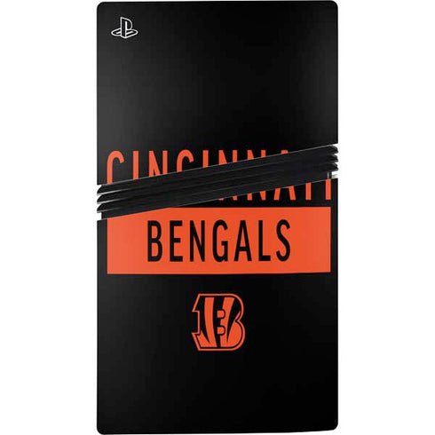 NFL Cincinnati Bengals Black Performance Series PS5 Pro Console Skin