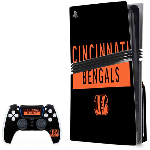 NFL Cincinnati Bengals Black Performance Series PlayStation PS5 Skins