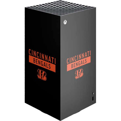 NFL Cincinnati Bengals Black Performance Series XBox Series X Digital Edition Console Skin