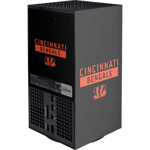 NFL Cincinnati Bengals Black Performance Series XBox Series X Digital Edition Console Skin